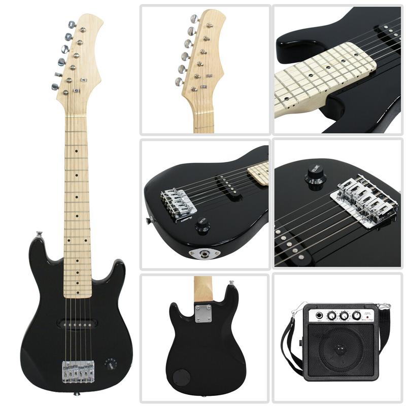 ZENY 30-Inch Kids Electric Guitar 3 4 Size Beginner’s Guitar W Amp & Accessories Pack, Right-Handed Black