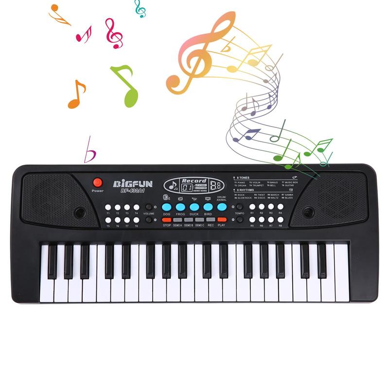 37 Key Electronic Keyboard with Microphone, USB Rechargeable Musical Instrument, Music Toy for Teenager, Musical Instrument for Beginners