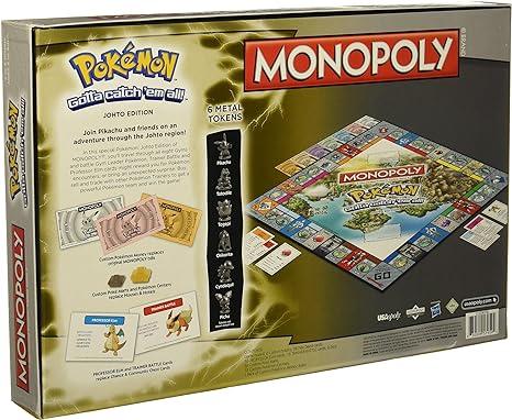 Monopoly Game: Pokémon Johto Edition - For Friends and Family! Strategy Game for Kids & Adults, Ages 8+, 2-5 Players, 30-60 Minute Playtime
