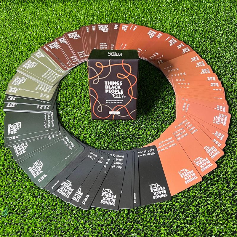 Things Black People Say Card Game - 150 free-for-all cards, Black sayings, NO RULES, Culturally relevant, Party Game, Date night & Icebreaker.