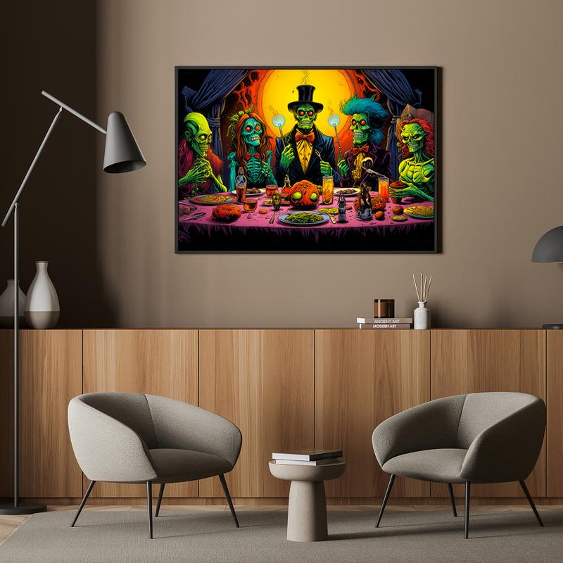 HUADADA 1000 Pieces Puzzle for Adults, Devil's Dinner, Perfect for Home Decoration, Holiday Gifts, Family Games, Grandparents Brainstorming