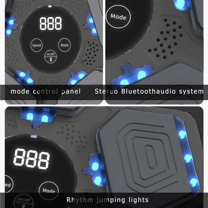 Music Boxing Machine, New Wall Mounted Smart Bluetooth Music Boxing Parent-Child Games for Kids, Adult, Electronic Focus Agility Training Equipment with Glove, Exercise Equipment
