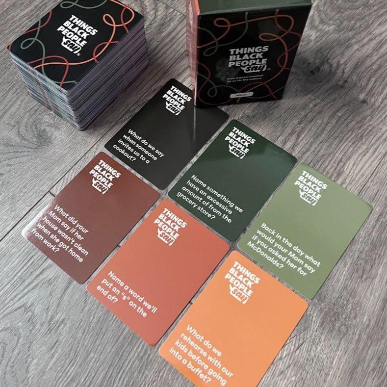 Things Black People Say Card Game - 150 free-for-all cards, Black sayings, NO RULES, Culturally relevant, Party Game, Date night & Icebreaker.