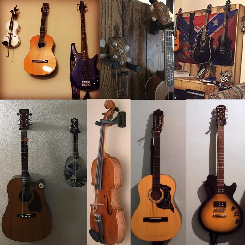 Guitar Stand Wall Mount Ukulele Wall Hook Fixed Stand Stand Display Stand 2 Pack with Guitar Picks Violin Wall Stand Mandolin Stand Stand Bass Accessories Easy to Install (5 Pack Guitar Picks)