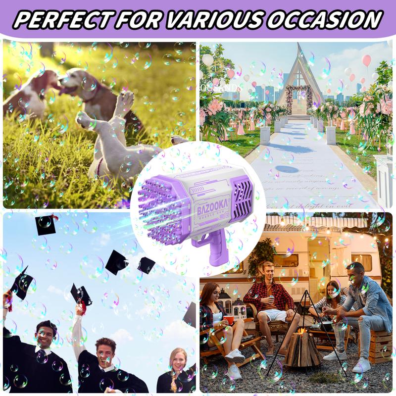 69 Holes Colorful Lights Bubble Machine Toys Party Favors Birthday Gift