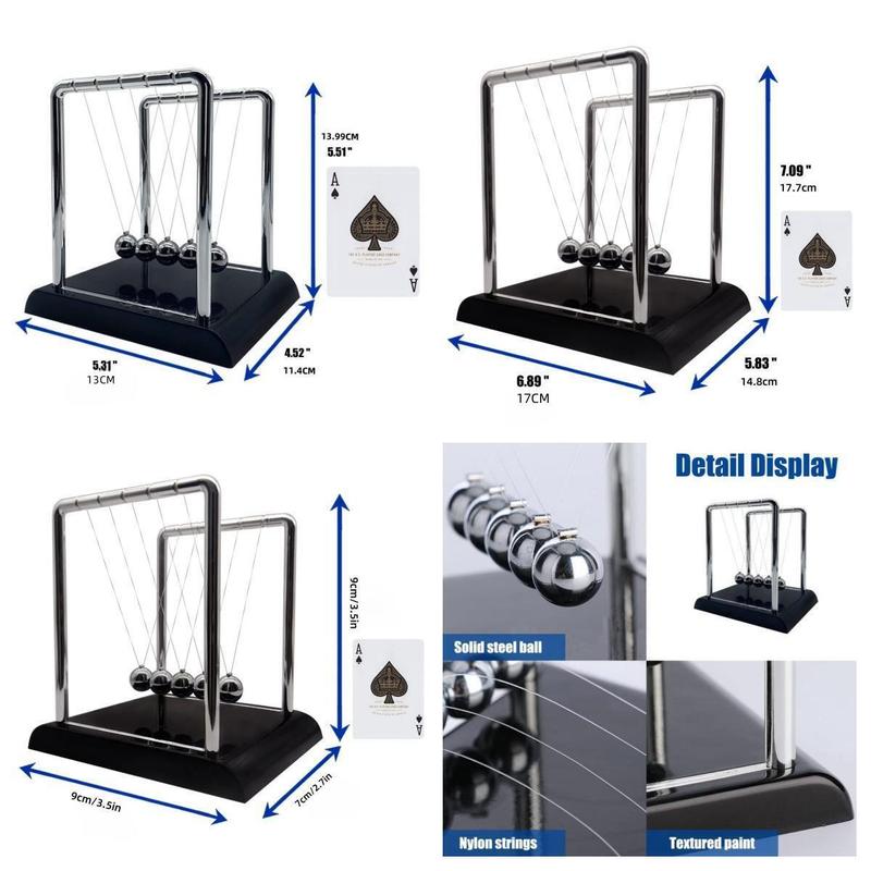 Swing Ball, Fun Science Physics Learning Accessories, Stress Relief Tabletop Ornament, Office & Home Decoration
