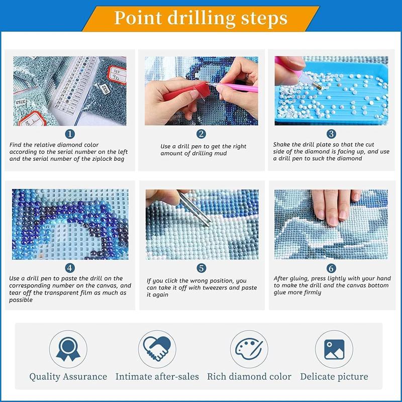 DIY Christmas Diamond Painting Kits for Adults,Santa and Tree Diamond Art Kits,5D Round Drill Paint by Diamond for Home Decor 12x16 Inch