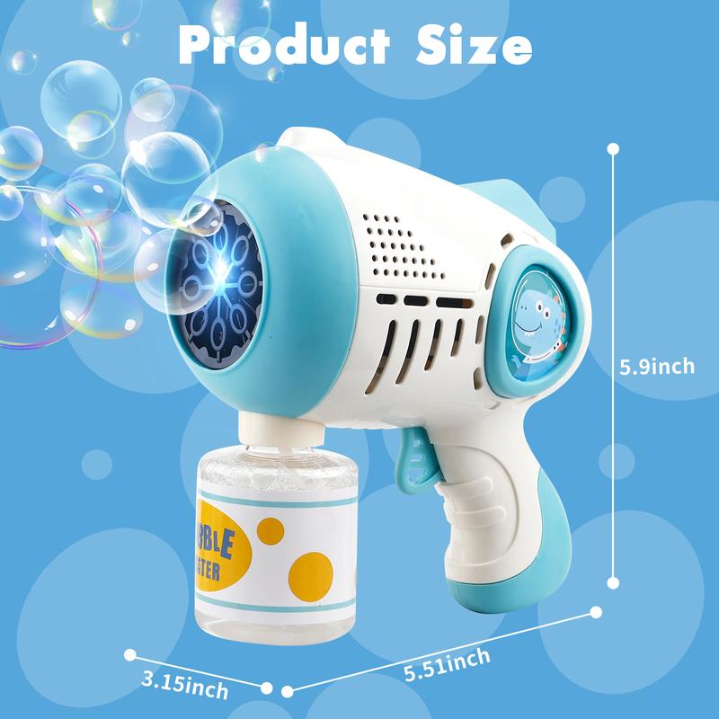 Bubble Machine Gun Blasters 2PC Bundle - Blue & Pink Dual Pack, 5000+ Bubbles Per Minute, LED Lights, Portable, Battery Operated, Perfect for Kids' Parties and Outdoor Fun.