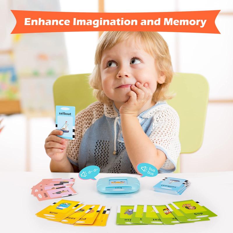 English Talking Flash Cards with 224 Sight Words,Montessori Toys,Speech Therapy Toys,Educational Learning Interactive Kids Toys