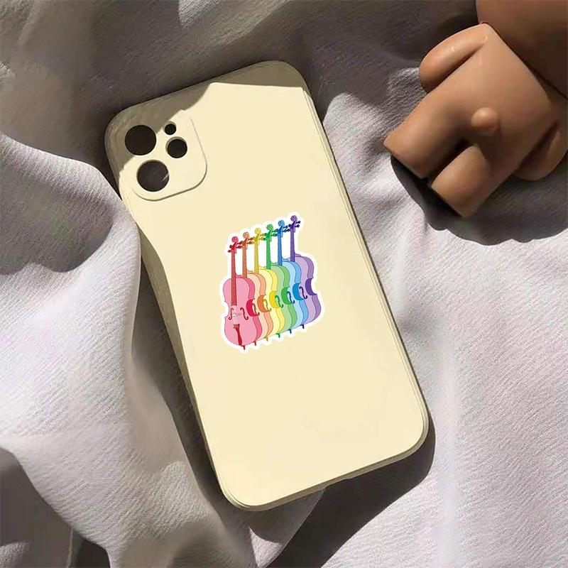 Music Instrument Pattern Phone Stickers, Creative Phone Decorative Sticker, DIY Decals for Phone Case, Laptop, Phone, Scrapbooking, Journal Making