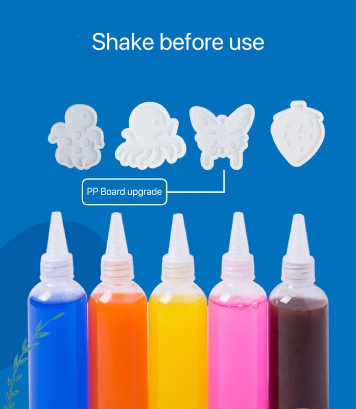 5 9 Colors Magic Water Elf Toy Kit, Aqua Fairy Water Gel Kit with 5  9 Magic Gel & 5 9 Shape Molds, DIY Squishy Maker Kit Art Crafts Water Game Activities for Boys Girls