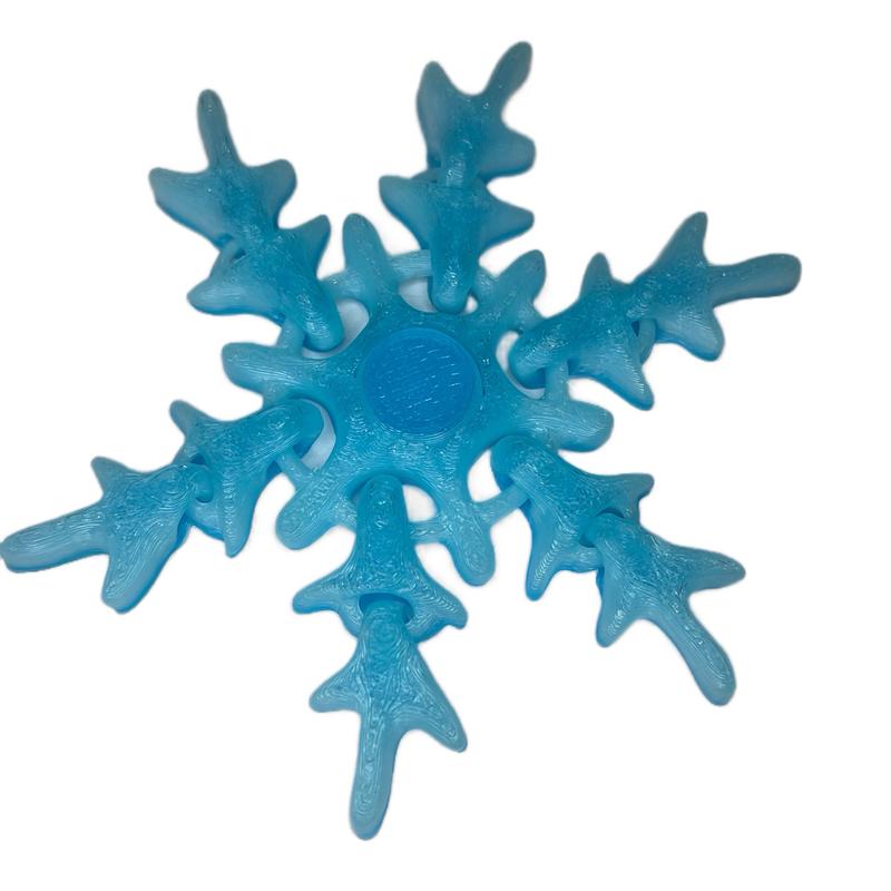 Snowflake spinner Articulated Figure - 3D Printed