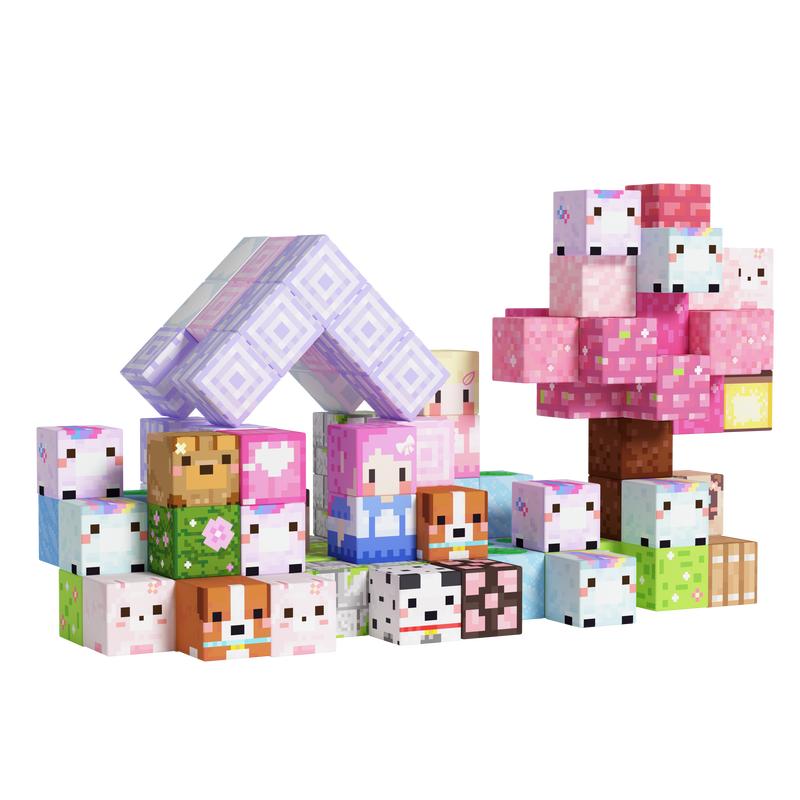 Game-based Unicorn Set Magnetic Building Blocks Package 48 100Pcs