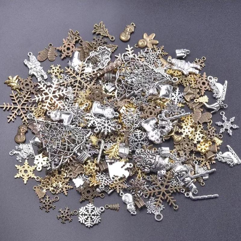 Random Style Mixed Color Festival Themed Pendant, DIY Jewelry Making Accessories with 200pcs Open Jump Ring, Jewelry Making Supplies for Necklace & Bracelet