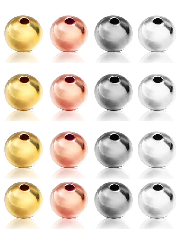 Solid Color Copper Bead, Fashionable Bead for DIY Handmade Necklace Bracelet, Jewelry Making Accessories for Clothes, Toys, Bag