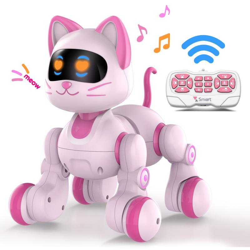 Christmas 2024 Gifts Robot Toy Cat for Kids:Remote Control Pet | Interactive Toys for Girls Birthday Gifts with Touch Sensing Gestures Interactive Touch Robot Dog Toy Rechargeable Smart